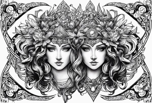Gemini symbol tattoo idea