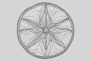 sand dollar fine line very detailed light gray tattoo idea