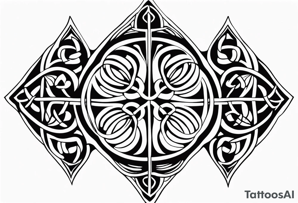 4 leaf clover celtic knot tattoo idea