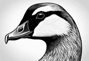 canadian goose mystical Background tattoo idea