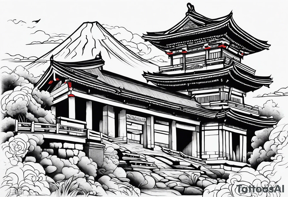 Roman ruins tattoo idea