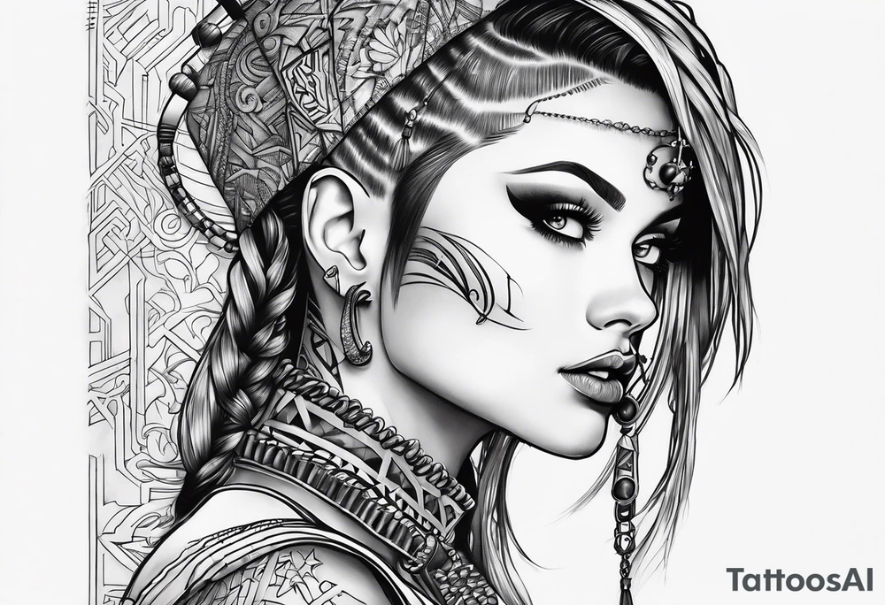 Cyber goth tattoo idea