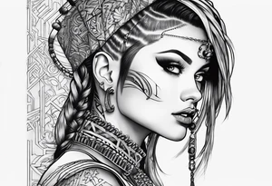 Cyber goth tattoo idea