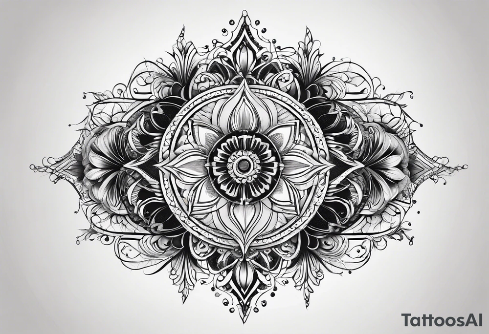 two thin, black lines that elegantly intertwine and then separate again. At the point of separation, the lines could end in a small circle or dot to represent tattoo idea