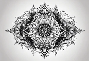 two thin, black lines that elegantly intertwine and then separate again. At the point of separation, the lines could end in a small circle or dot to represent tattoo idea