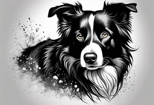 Tattoo of a border collie tattoo idea