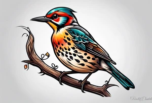 flicker bird tattoo idea