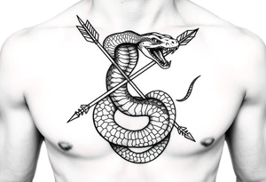 snake archer with arrows tattoo idea