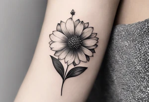 “Illustrate a tiny, delicate tattoo of a wildflower with fine details and minimalistic design, ideal for a subtle statement.” tattoo idea