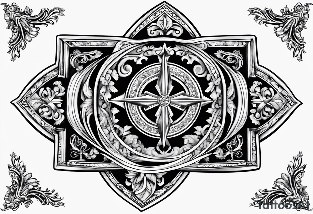 Maltese cross tattoo idea