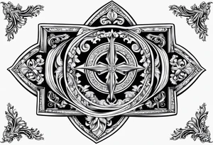 Maltese cross tattoo idea