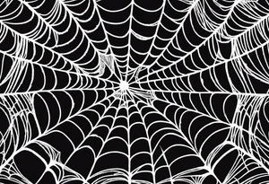 Spider web with black widow tattoo idea