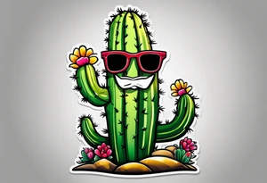 Beer bro cactus tattoo idea