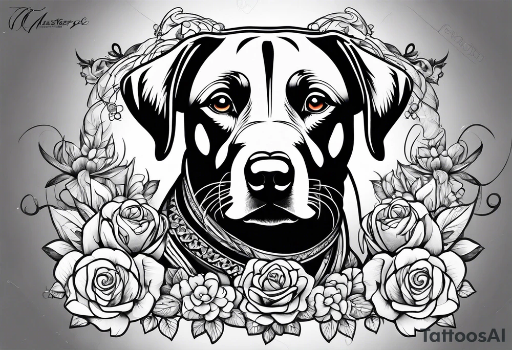 dog love tattoo idea