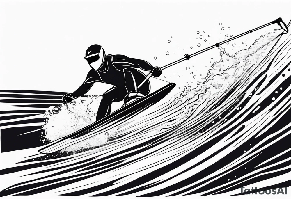 water skier tattoo idea