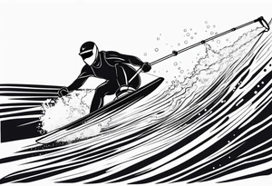 water skier tattoo idea