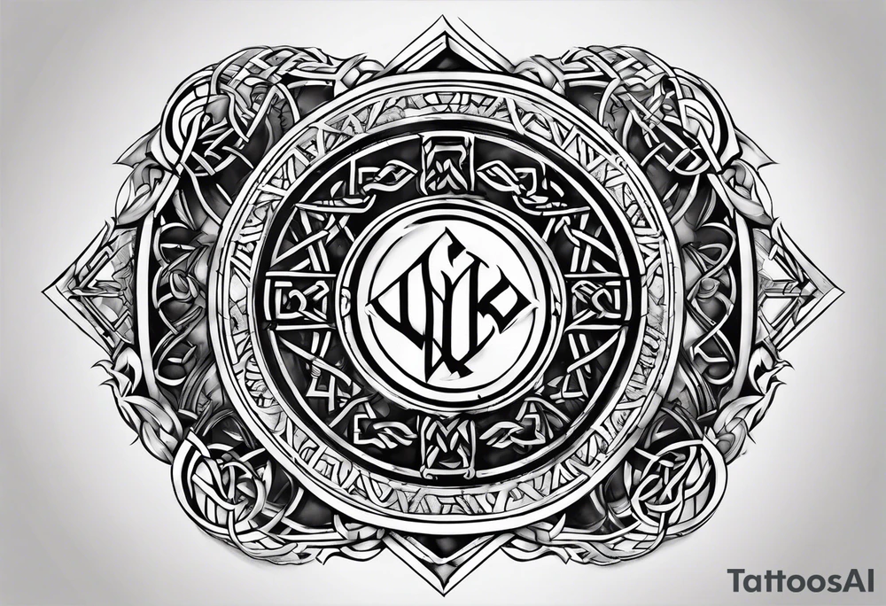 viking runes tattoo idea