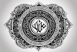 viking runes tattoo idea