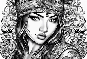 Female martial artist tattoo idea