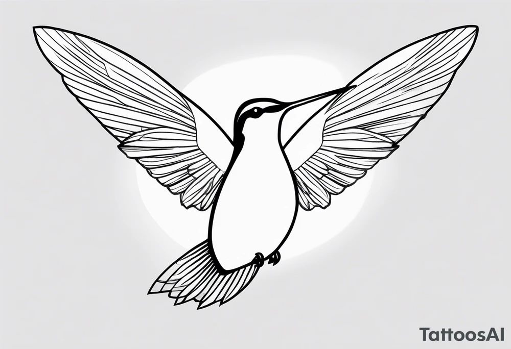 Hummingbird with the word grace in the wings tattoo idea