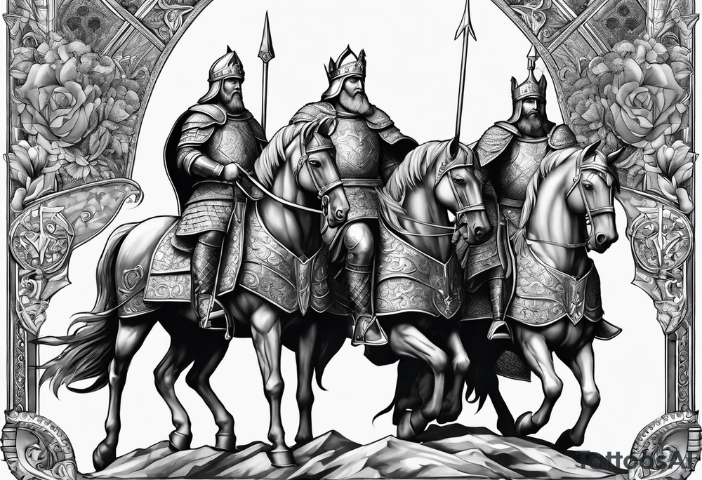 charlemagne in armor tattoo idea