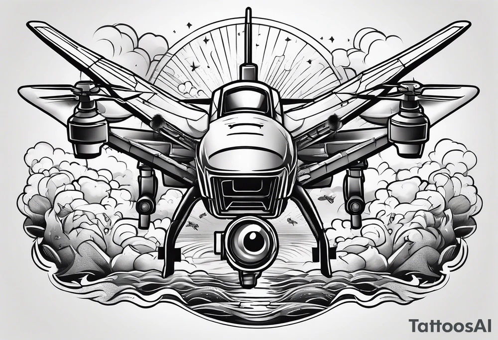 drone strike tattoo idea