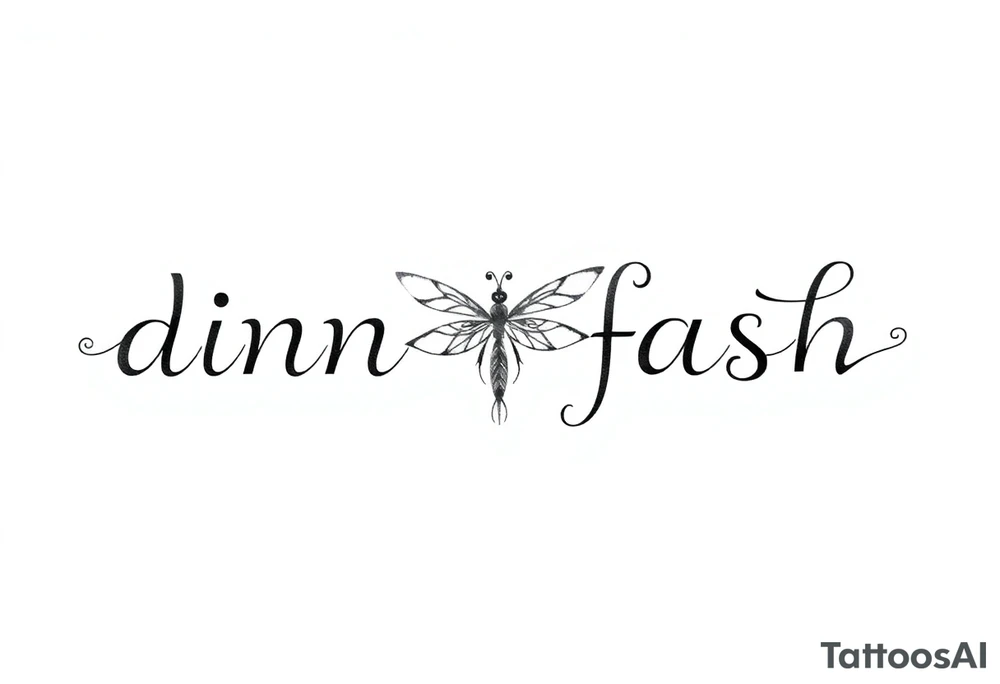 dinna fash. Style celtic flower. Dragon fly. Minimaliste. Simple tattoo idea