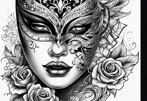 Cool Tattoo Drama two Mask tattoo idea