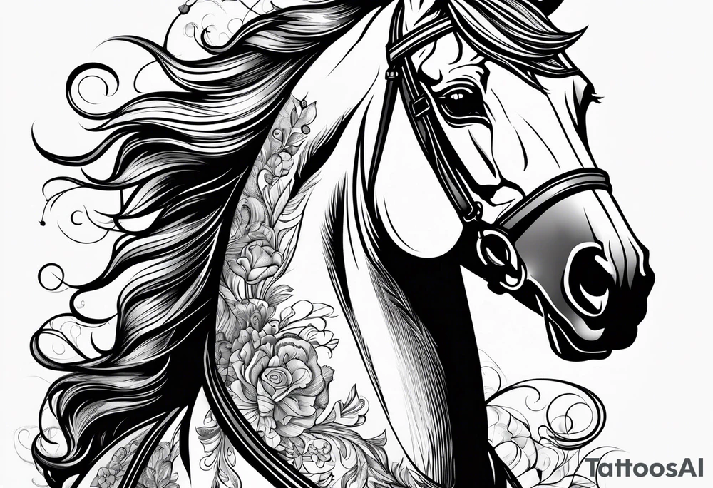 Cavalo correndo tattoo idea