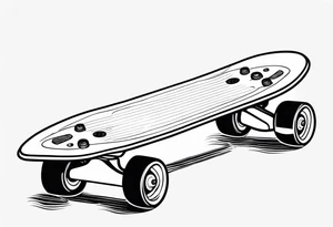 Retro Skateboard tattoo idea