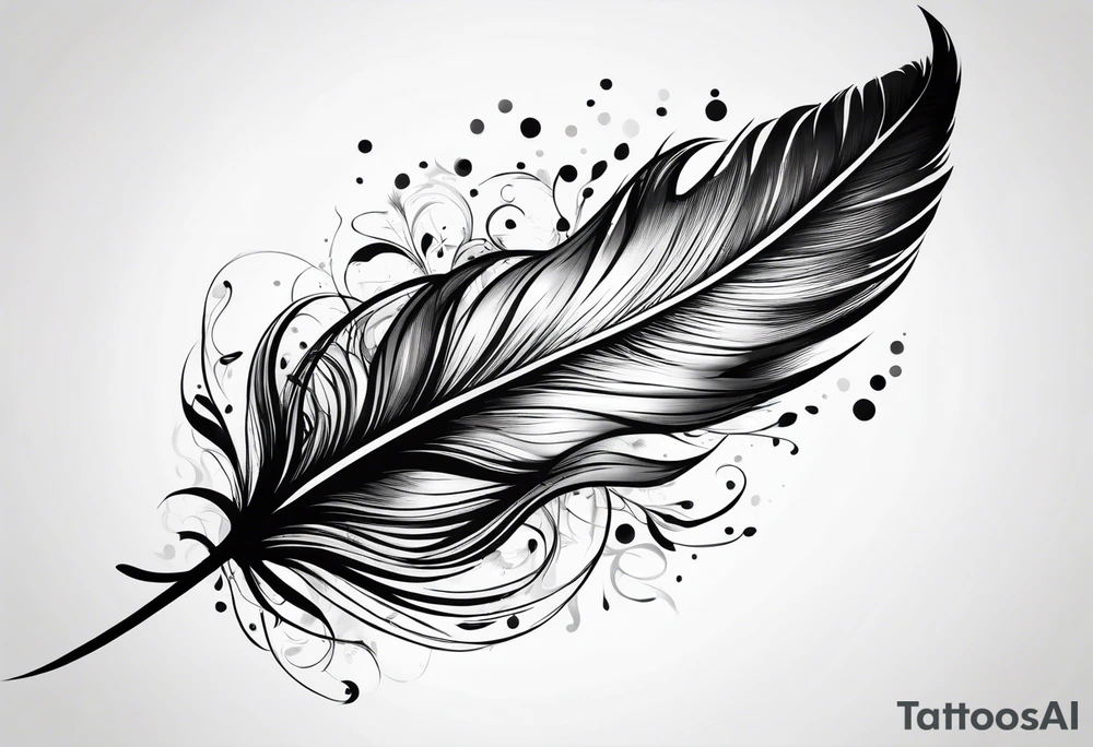 feather falling tattoo idea