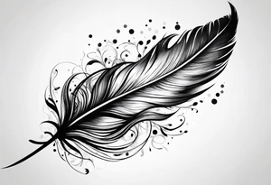 feather falling tattoo idea