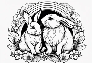 Mum and baby bunny tattoo idea