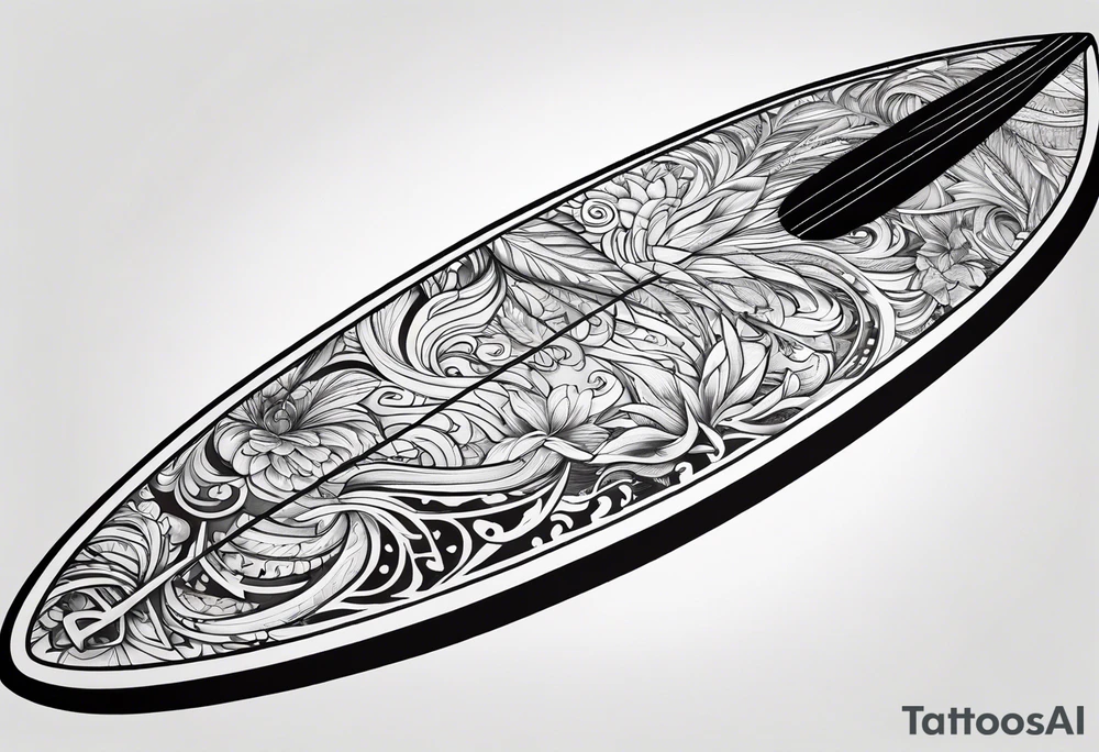 Surfboard real tattoo idea