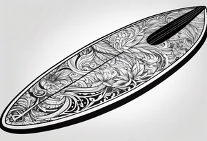Surfboard real tattoo idea