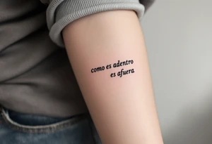 como es adentro es afuera tattoo idea