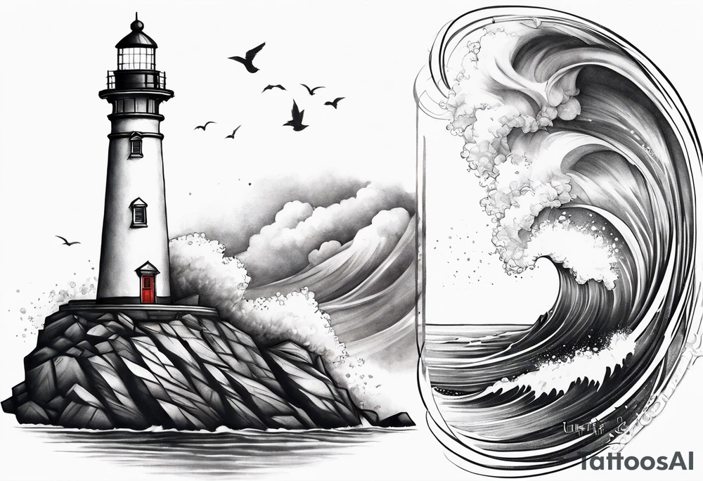 lighthouse tattoo idea