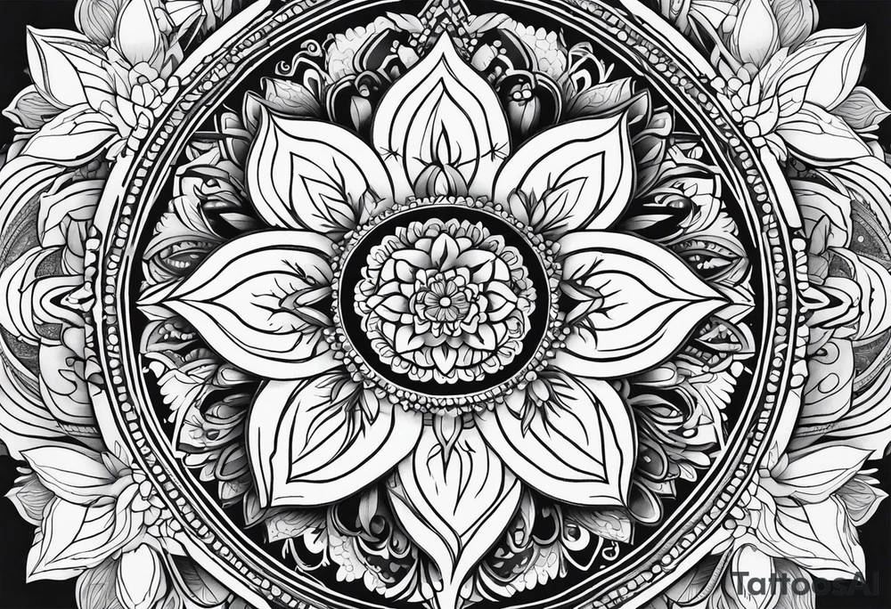 Mandala flower full back tattoo tattoo idea