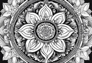 Mandala flower full back tattoo tattoo idea