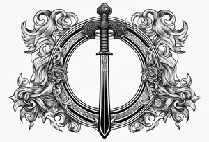 Valhalla gates sword  axe tattoo idea