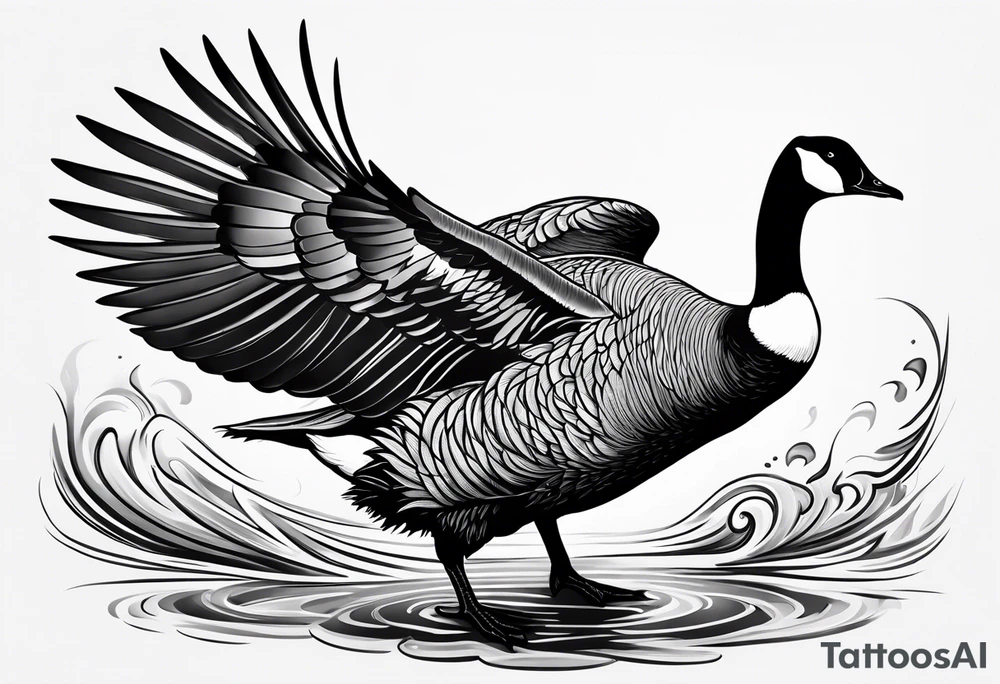 furious 
canadian goose tattoo idea