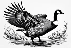 furious 
canadian goose tattoo idea