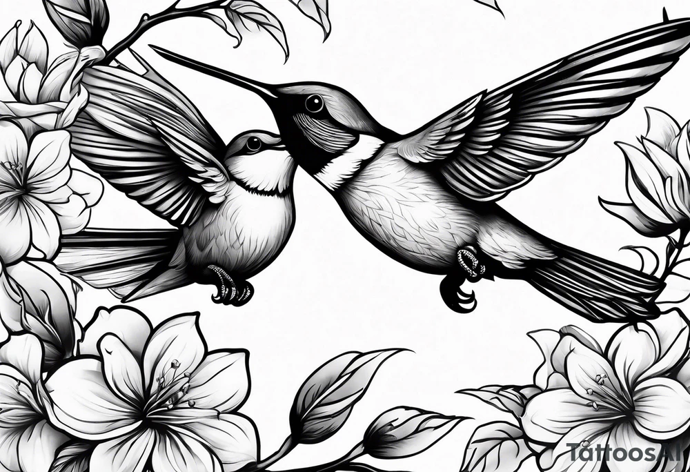 colibri bird
flowers tattoo idea