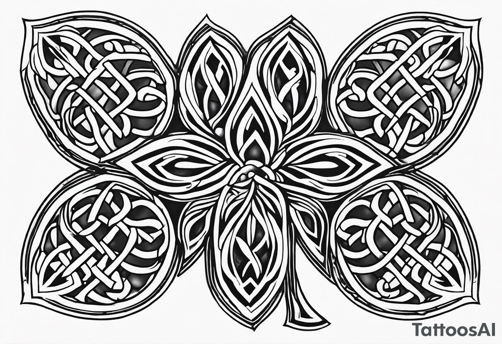 4 leaf clover celtic tattoo idea