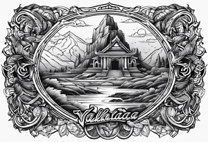 Valhalla word tattoo idea
