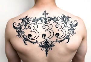Spiritual number 333 with the name indigo in it tattoo idea