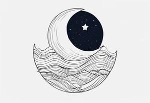 a moon made with words saying 
 dancing in the moonlight tattoo idea