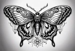 dark moth five and a half points tattoo idea