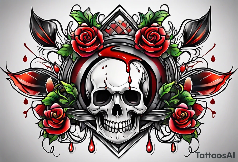 Neo traditional blood magic tattoo idea