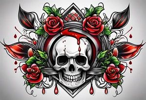 Neo traditional blood magic tattoo idea